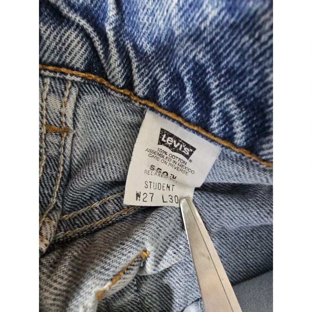 Vintage Levis 550 Student‎ Fit Jeans Red Tab Mens 27x30 (28.5) Relaxed Fit 90s